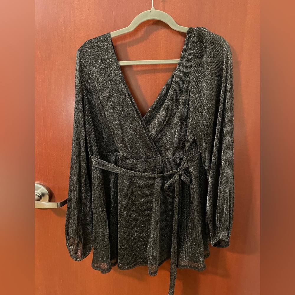 TORRID Sparkle v-neck blouse